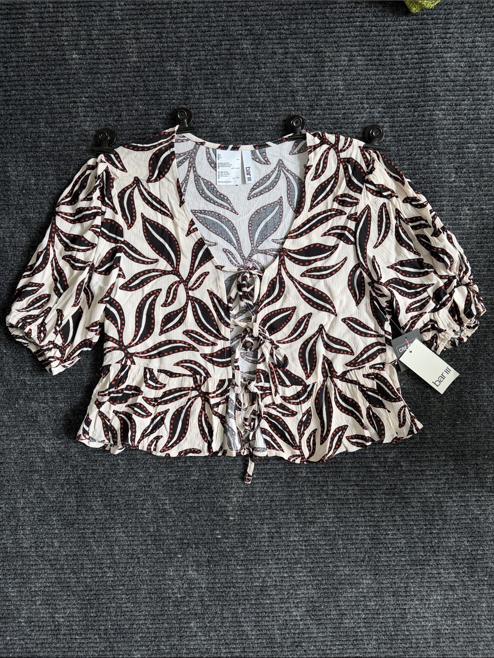 Women's Resort Daze Tie-Front Top Swim Cover-Up NWT